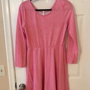 Adorable girls pink dress with sparkles at  top!